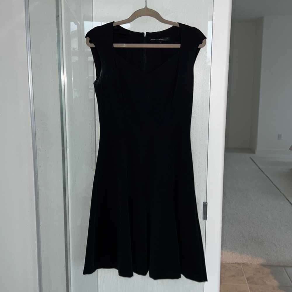 Scuba a line dress sweetheart neckline